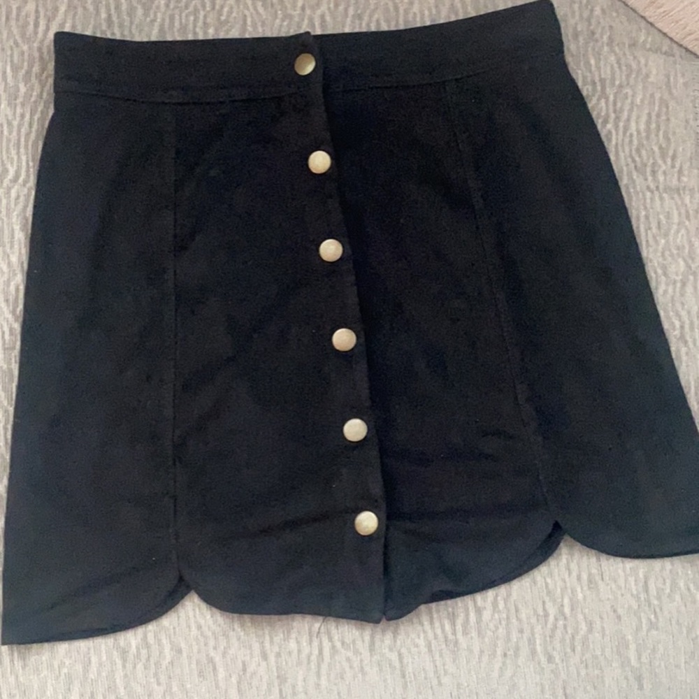 Black Corduroy or Suede Skirt